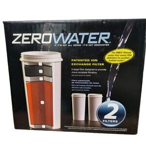 Zero Water ZR-017 Water Filter - White - 2 Pack Pitcher Replacement Filters NEW